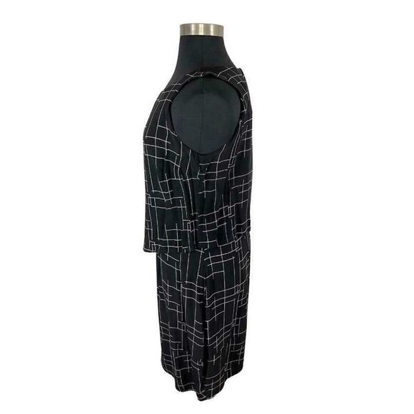 Maya Negri XL Black White Checked Micah Dress ~Boutique~ Art To Wear |Retro 80's - Picture 4 of 6